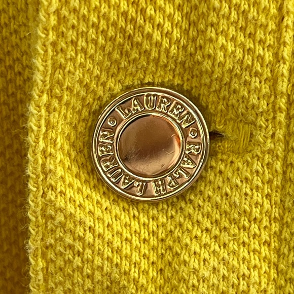 Lauren Ralph Lauren Cotton Vintage Short Sleeve Polo, Yellow | L - Picture 7 of 13